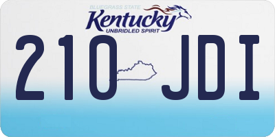 KY license plate 210JDI