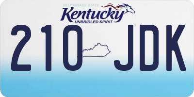 KY license plate 210JDK