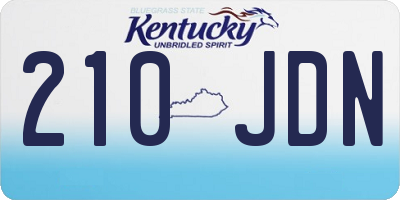KY license plate 210JDN