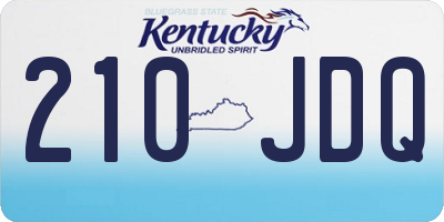 KY license plate 210JDQ