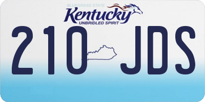 KY license plate 210JDS