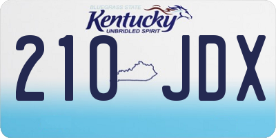 KY license plate 210JDX