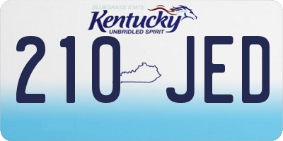 KY license plate 210JED