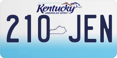 KY license plate 210JEN