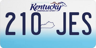 KY license plate 210JES