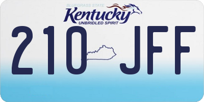 KY license plate 210JFF