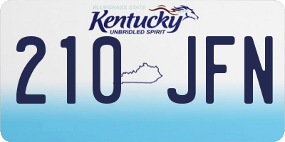 KY license plate 210JFN