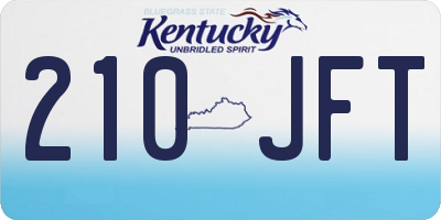 KY license plate 210JFT