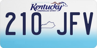 KY license plate 210JFV