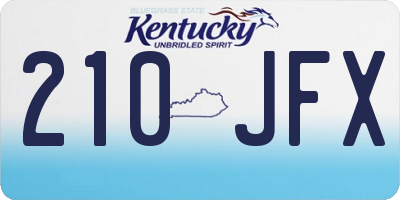 KY license plate 210JFX
