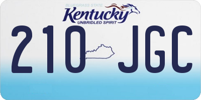 KY license plate 210JGC
