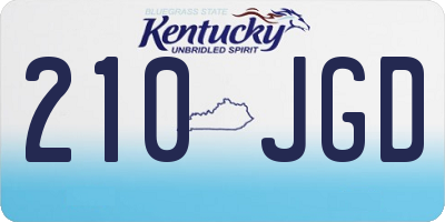 KY license plate 210JGD