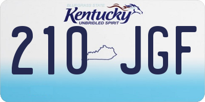 KY license plate 210JGF