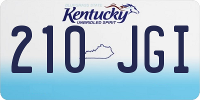 KY license plate 210JGI