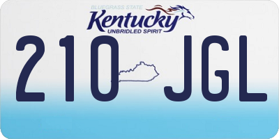 KY license plate 210JGL