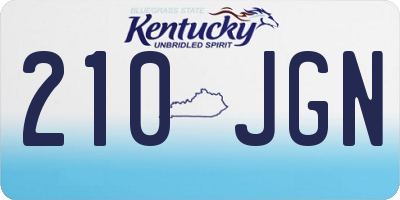 KY license plate 210JGN
