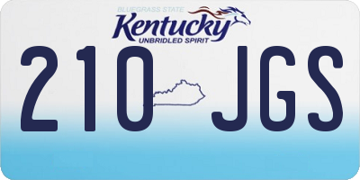 KY license plate 210JGS