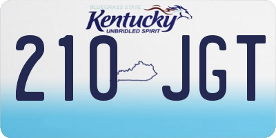 KY license plate 210JGT