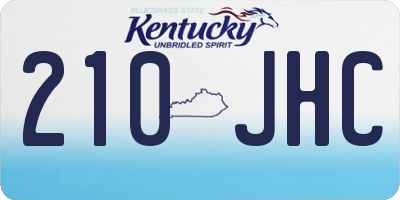KY license plate 210JHC