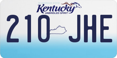 KY license plate 210JHE