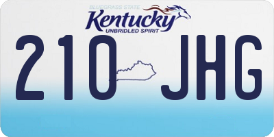 KY license plate 210JHG