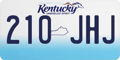 KY license plate 210JHJ