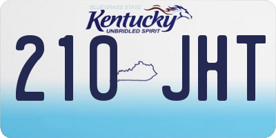 KY license plate 210JHT