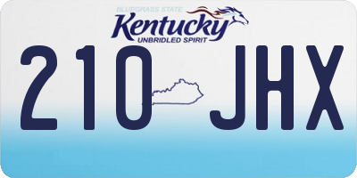 KY license plate 210JHX