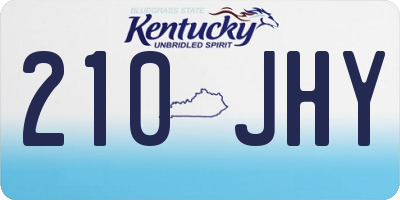 KY license plate 210JHY