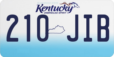 KY license plate 210JIB