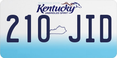 KY license plate 210JID
