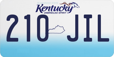 KY license plate 210JIL