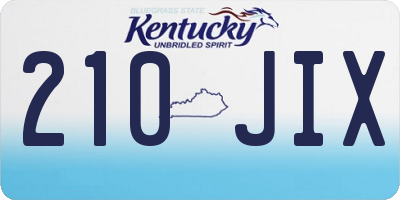 KY license plate 210JIX