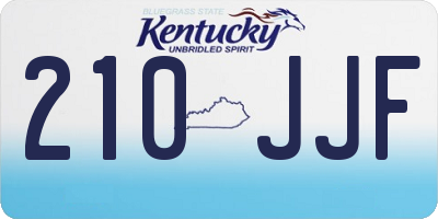 KY license plate 210JJF