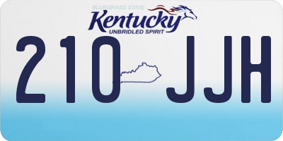 KY license plate 210JJH