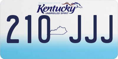 KY license plate 210JJJ