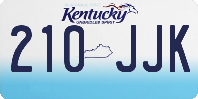 KY license plate 210JJK