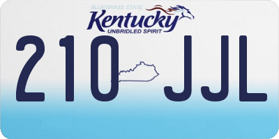 KY license plate 210JJL