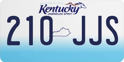 KY license plate 210JJS