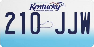 KY license plate 210JJW