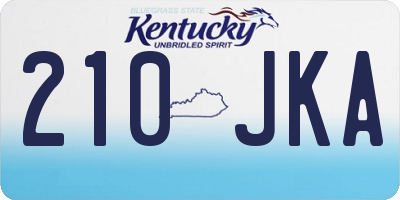 KY license plate 210JKA