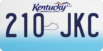 KY license plate 210JKC