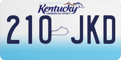 KY license plate 210JKD