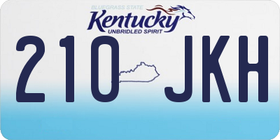 KY license plate 210JKH