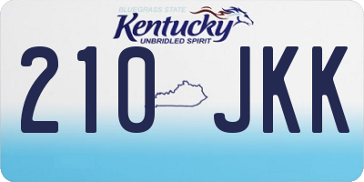 KY license plate 210JKK