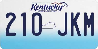 KY license plate 210JKM