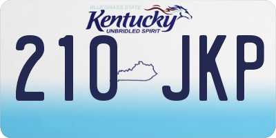 KY license plate 210JKP