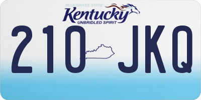 KY license plate 210JKQ