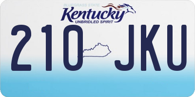 KY license plate 210JKU