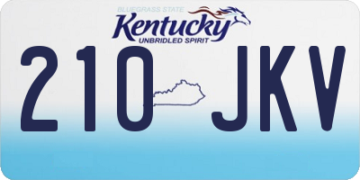 KY license plate 210JKV